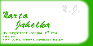 marta jahelka business card